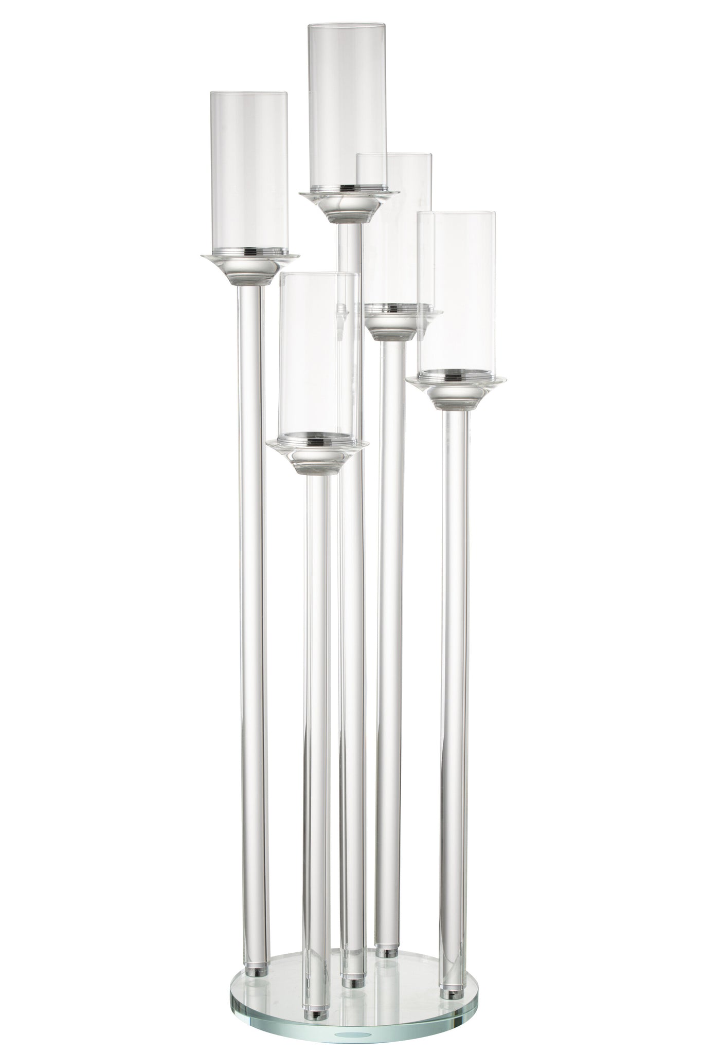 J-LINE KAARSENHOUDER 5 GROOT GLAS TRANSPARANT - Tuincentrum Lopik