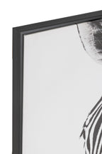 J-LINE WANDDECORATIE ZEBRA CANVAS/HOUT ZWART/WIT - 103 X 143 CM - Tuincentrum Lopik