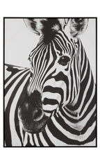 J-LINE WANDDECORATIE ZEBRA CANVAS/HOUT ZWART/WIT - 103 X 143 CM - Tuincentrum Lopik