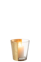 J-LINE HURRICANE BOE GLAS TRANSPARANT/GOUD SMALL - Tuincentrum Lopik