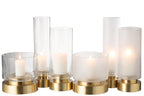 Candleholder/Vase Pia Glass/Copper Transparent/Gold Large Assortment Of 2 - Tuincentrum Lopik