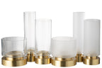 Candleholder/Vase Pia Glass/Copper Transparent/Gold Large Assortment Of 2 - Tuincentrum Lopik