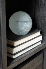 J-Line papiergewicht Twister rond glas wit medium 13,5 cm