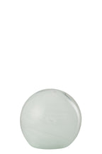 J-Line papiergewicht Twister rond glas wit medium 13,5 cm