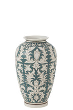 J-LINE VASE VICTORIA AMPHORA PORCELAIN GREEN/WHITE - Tuincentrum Lopik