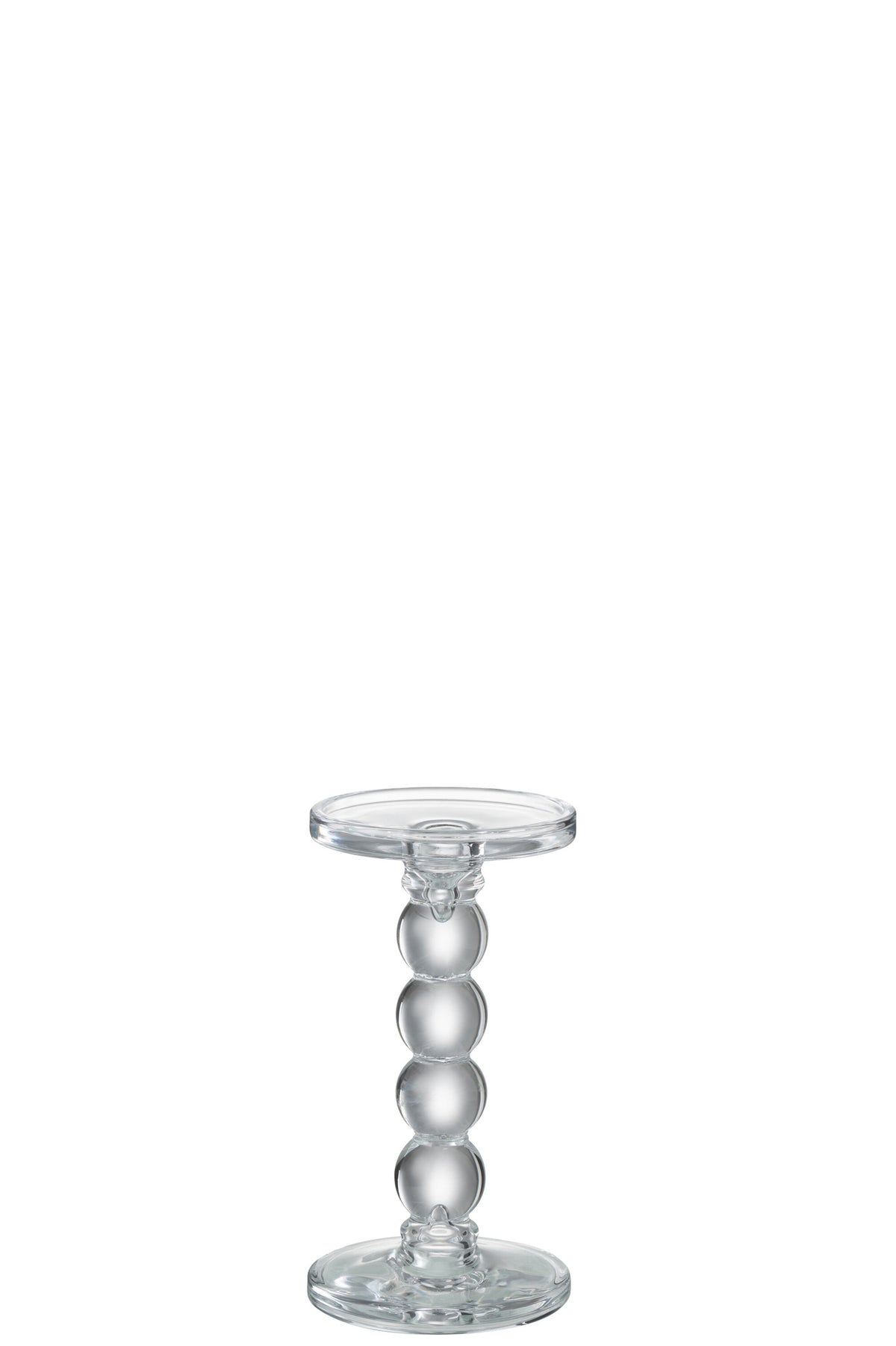Candle Holder Drops Glass Transparent Medium - Tuincentrum Lopik