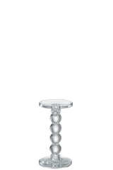 Candle Holder Drops Glass Transparent Medium - Tuincentrum Lopik
