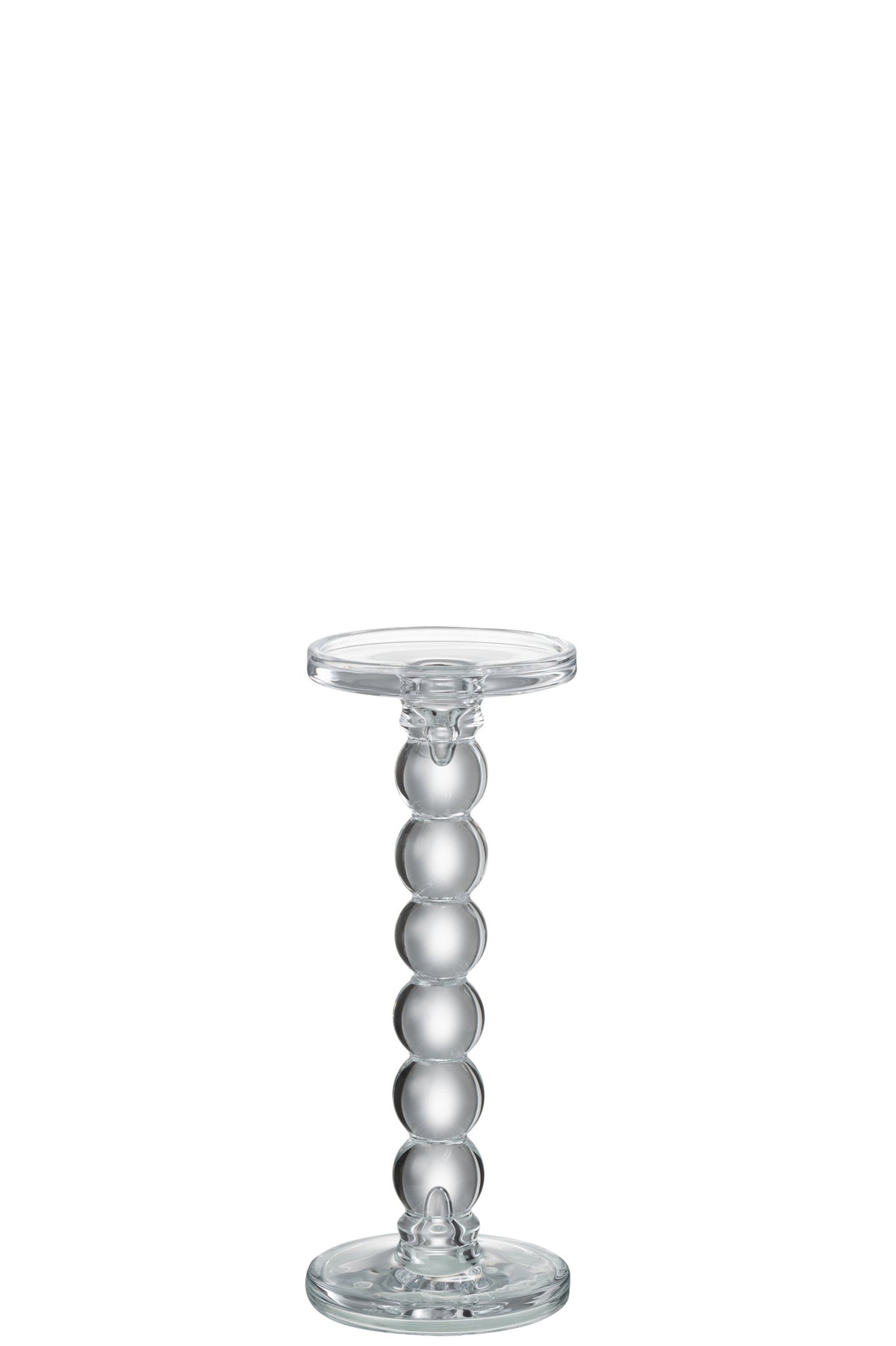Candle Holder Drops Glass Transparent Large - Tuincentrum Lopik