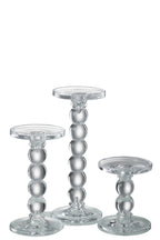 Candle Holder Drops Glass Transparent Large - Tuincentrum Lopik