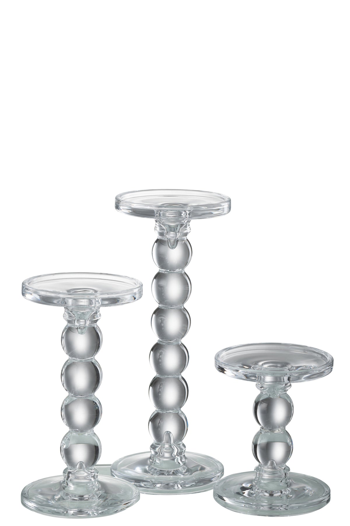 Candle Holder Drops Glass Transparent Large - Tuincentrum Lopik