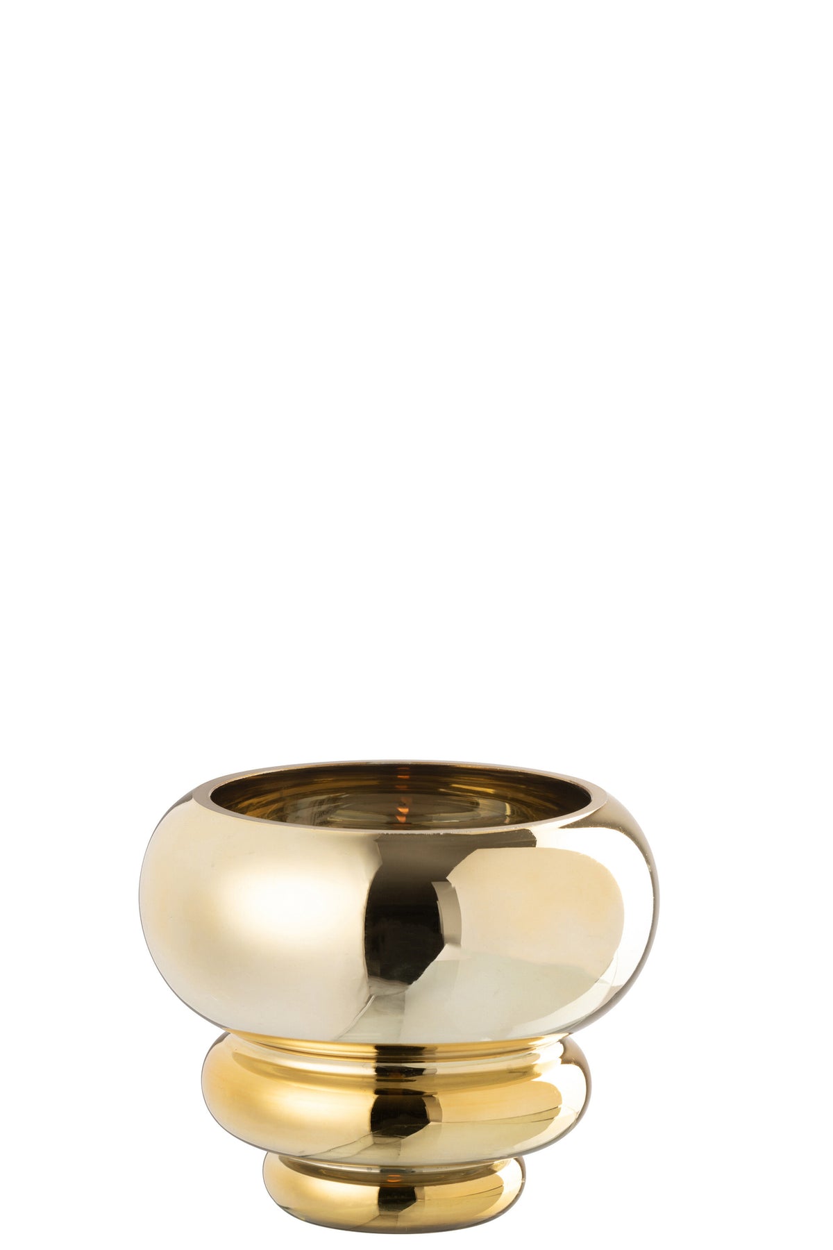 Tealight Holder/Vase Julia Glass Gold - Tuincentrum Lopik