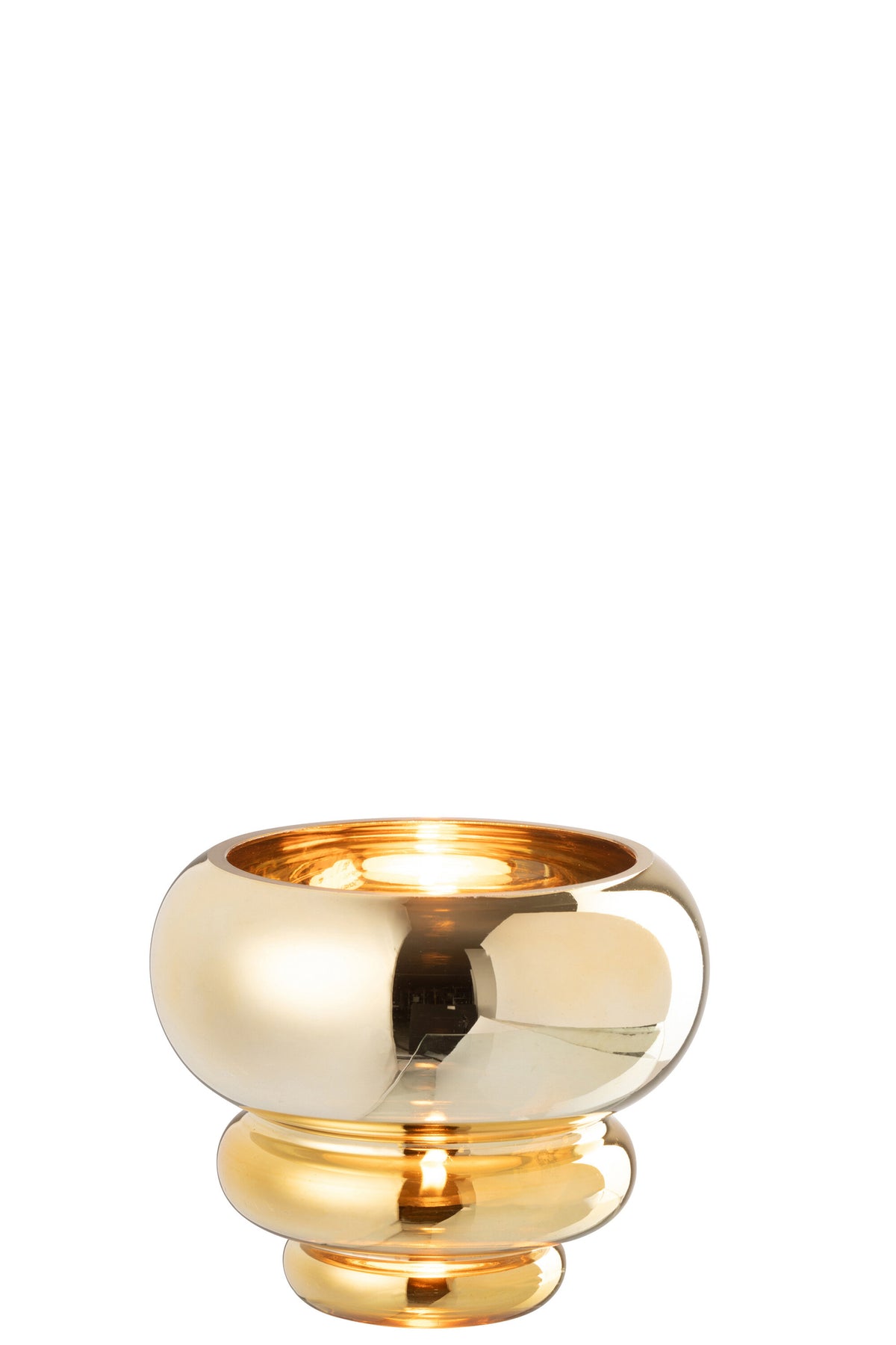 Tealight Holder/Vase Julia Glass Gold - Tuincentrum Lopik