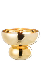 J-LINE BOWL ROUNDED FOOT GLASS GOLD - Tuincentrum Lopik