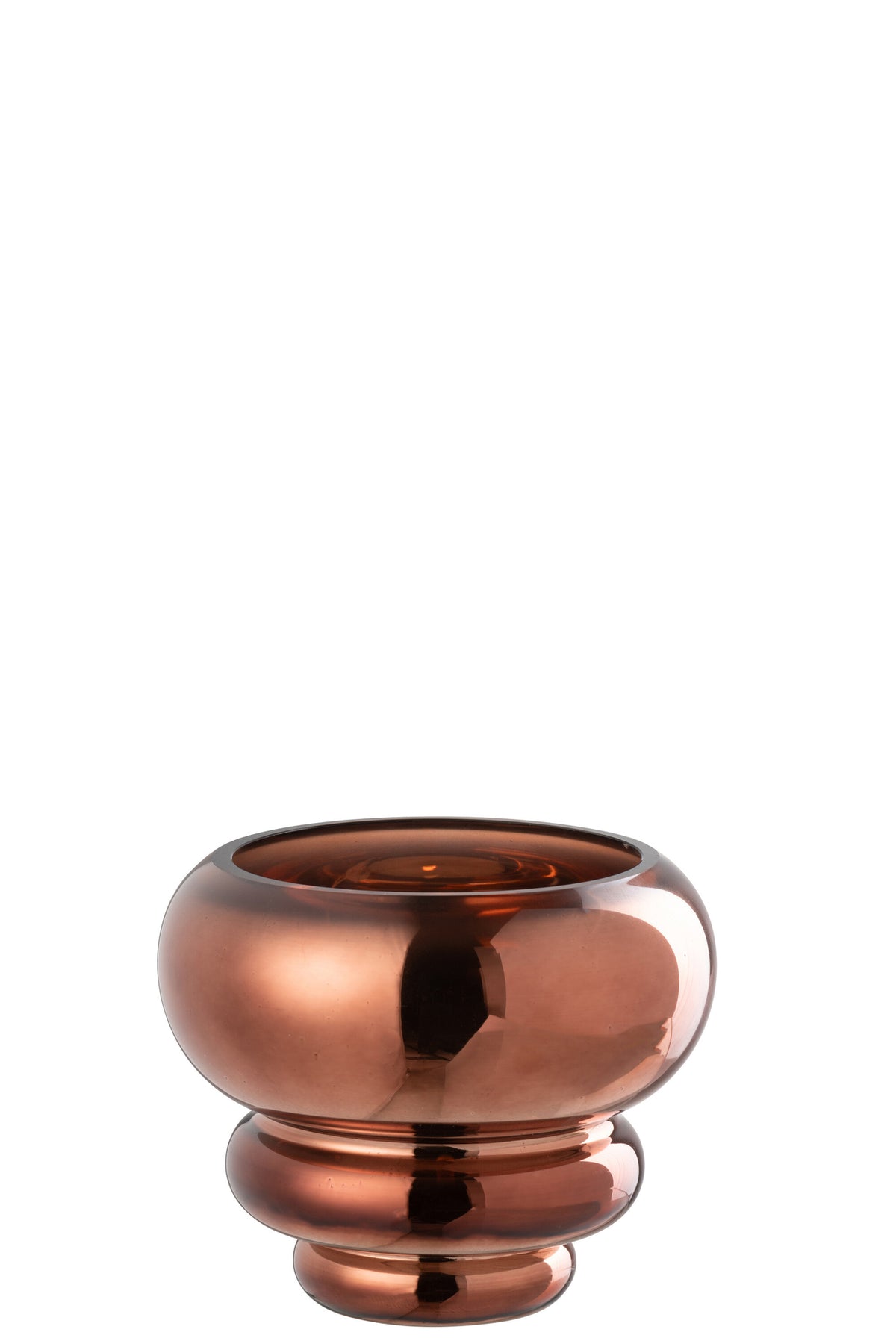 Tealight Holder/Vase Julia Glass Brown - Tuincentrum Lopik