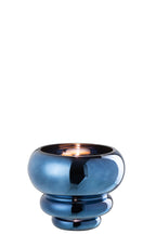 Tealight Holder/Vase Julia Glass Blue - Tuincentrum Lopik
