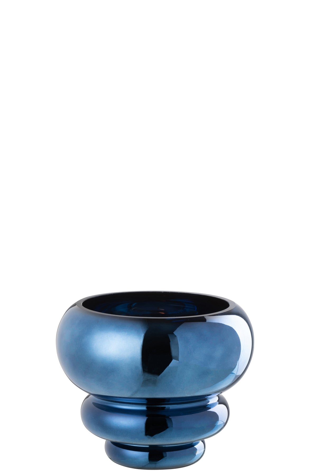 Tealight Holder/Vase Julia Glass Blue - Tuincentrum Lopik