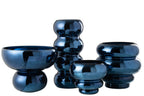 J-LINE BOWL ROUNDED FOOT GLASS BLUE - Tuincentrum Lopik