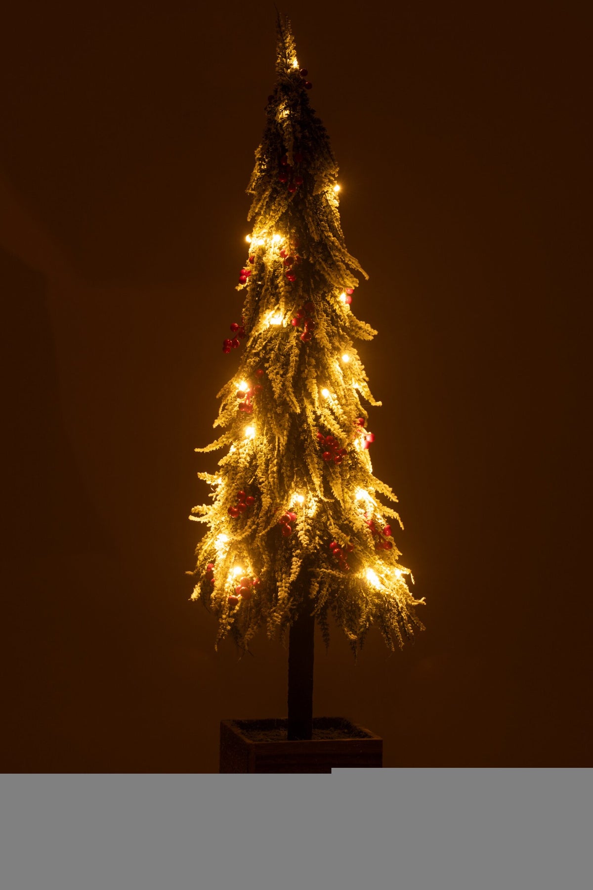 J-LINE KERSTBOOM + LED KUNSTMATIGE SNEEUW GROEN/ROOD EXTRA GROOT