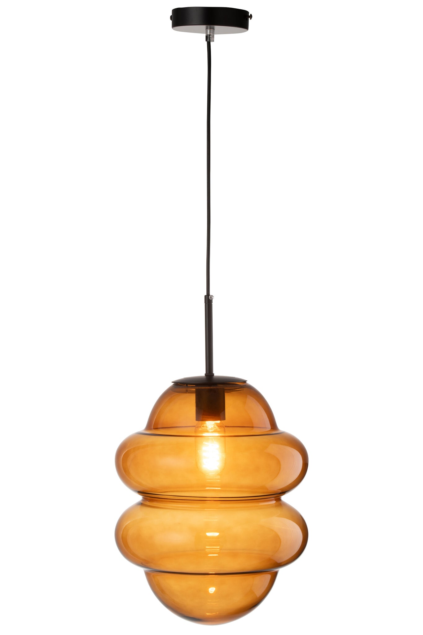 J-LINE HANGING LAMP HONEY SPOON GLASS BROWN