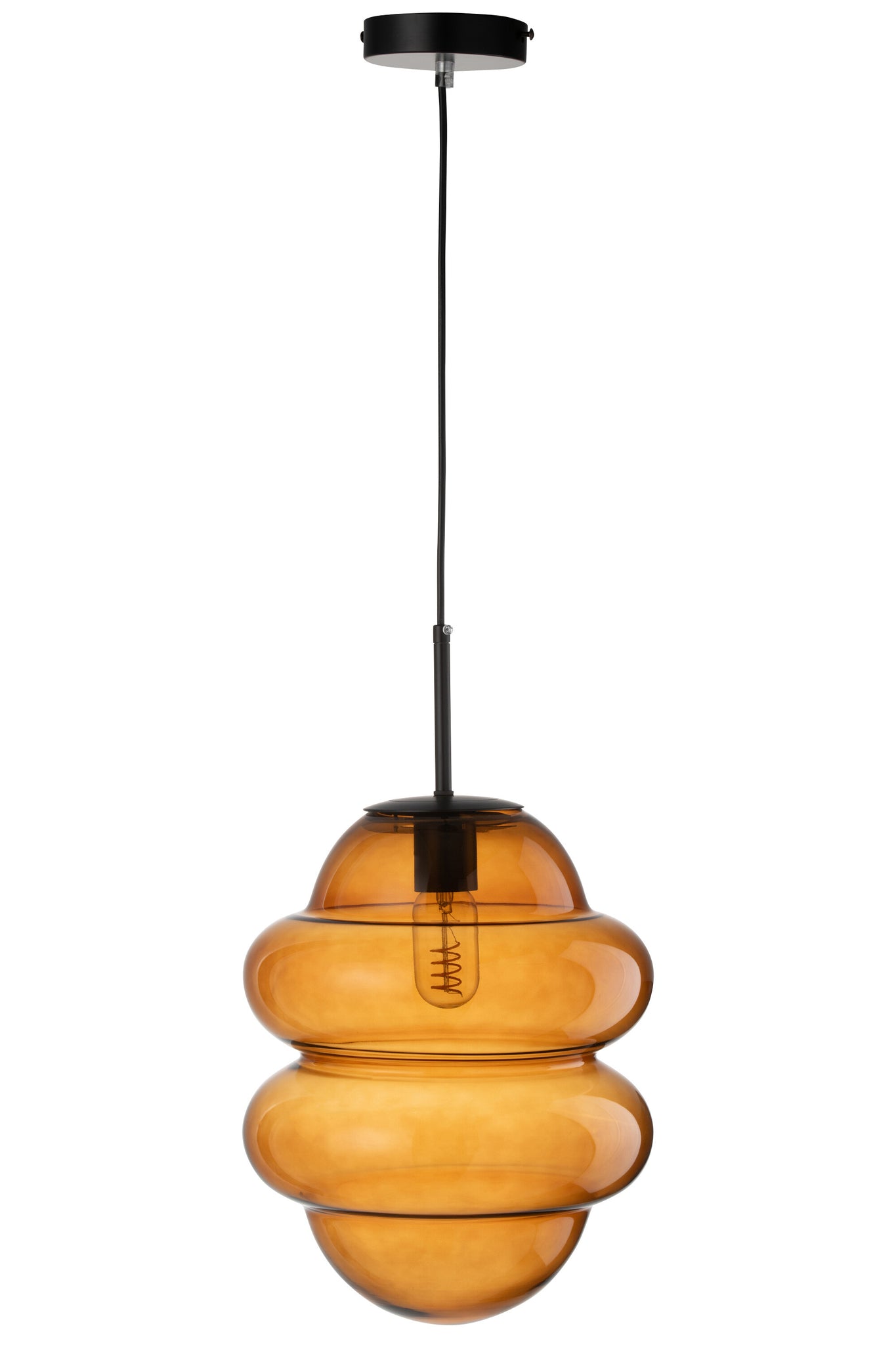 J-LINE HANGING LAMP HONEY SPOON GLASS BROWN