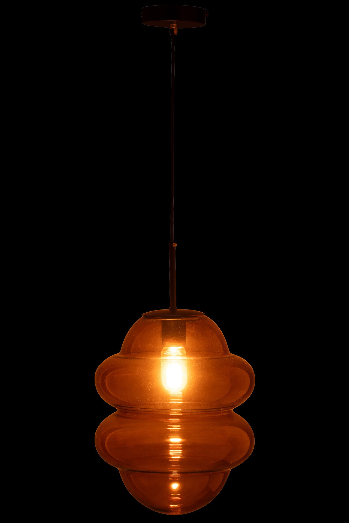J-LINE HANGING LAMP HONEY SPOON GLASS BROWN