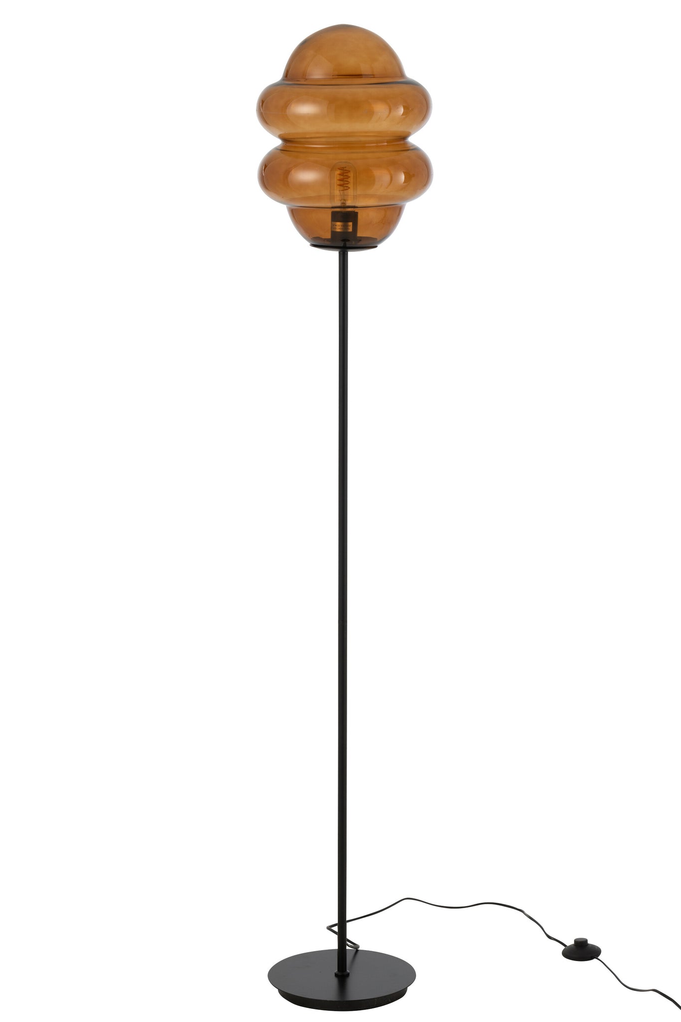 J-LINE VLOERLAMP HONEY SPOON GLAS BRUIN - Tuincentrum Lopik