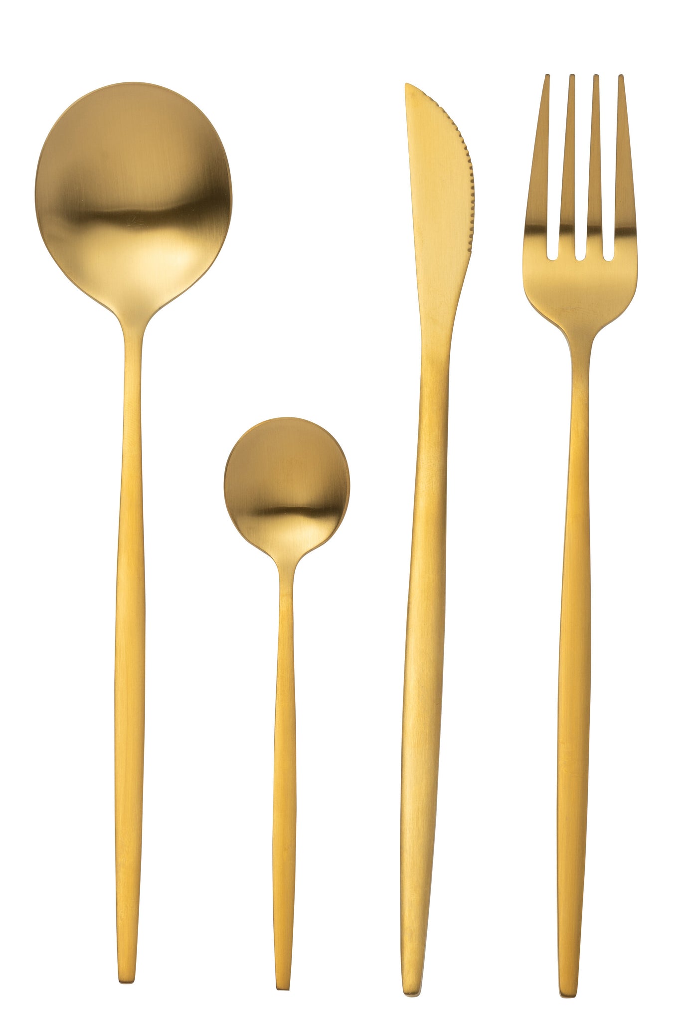 J-LINE BOX CUTLERY A 24 PIECES STAINLESS STEEL MATT GOLD - Tuincentrum Lopik