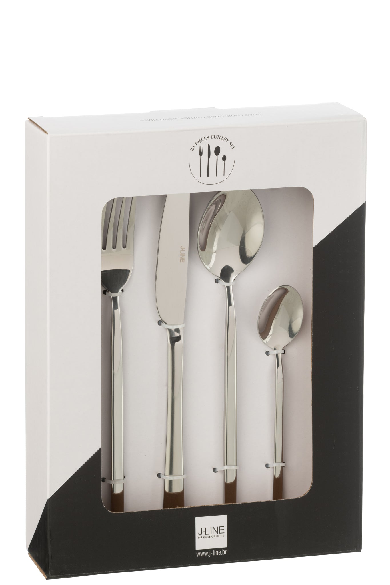J-LINE BOX CUTLERY B 24-DELIG ROESTVRIJ STAAL ZILVER - Tuincentrum Lopik