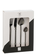 J-LINE BOX CUTLERY C 24-DELIG ROESTVRIJ STAAL GLANZEND ZWART