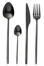 J-LINE BOX CUTLERY C 24-DELIG ROESTVRIJ STAAL GLANZEND ZWART - Tuincentrum Lopik