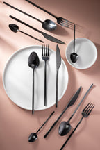 J-LINE BOX CUTLERY C 24-DELIG ROESTVRIJ STAAL GLANZEND ZWART