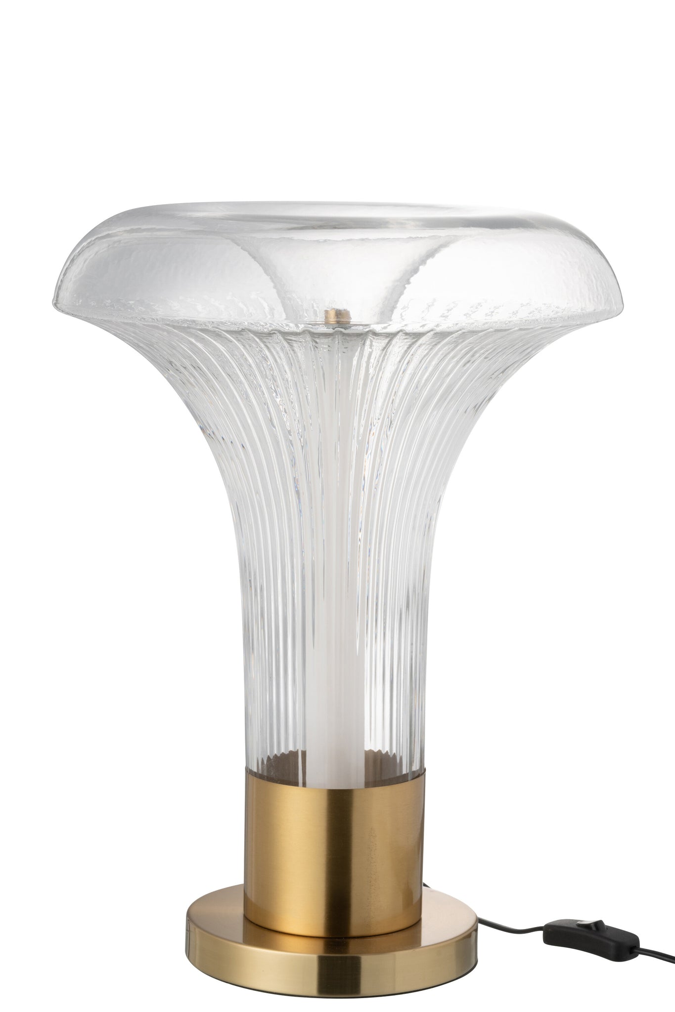 J-LINE LED-TAFELLAMP GOUD METAAL/GLAS TRANSPARANT - Tuincentrum Lopik