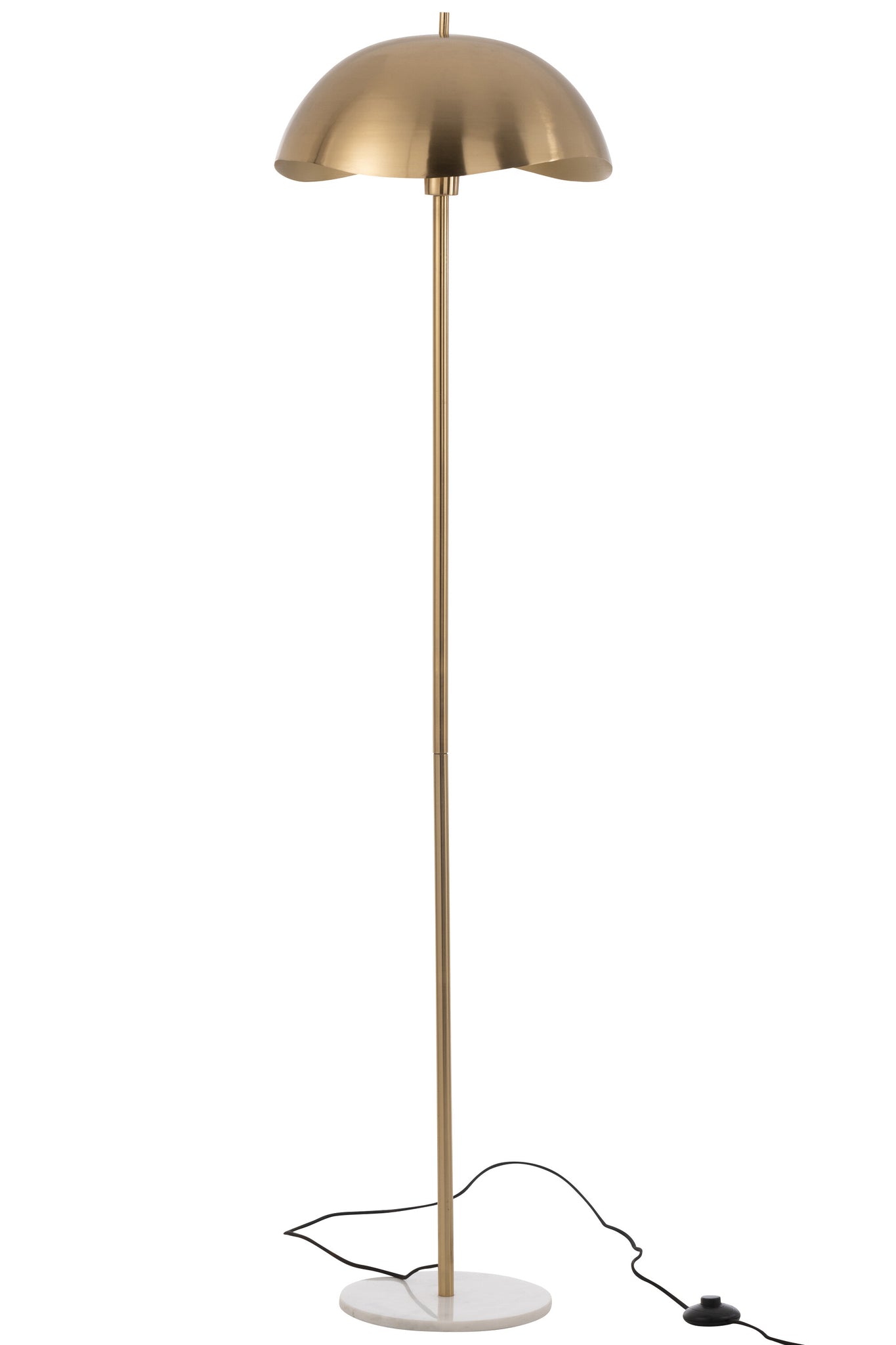 J-LINE VLOERLAMP METAAL/MARMER GOUD - Tuincentrum Lopik