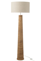 J-LINE VLOERLAMP THREADED MET GERIBD AILANTHUSHOUT, NATUREL/GRIJS - Tuincentrum Lopik