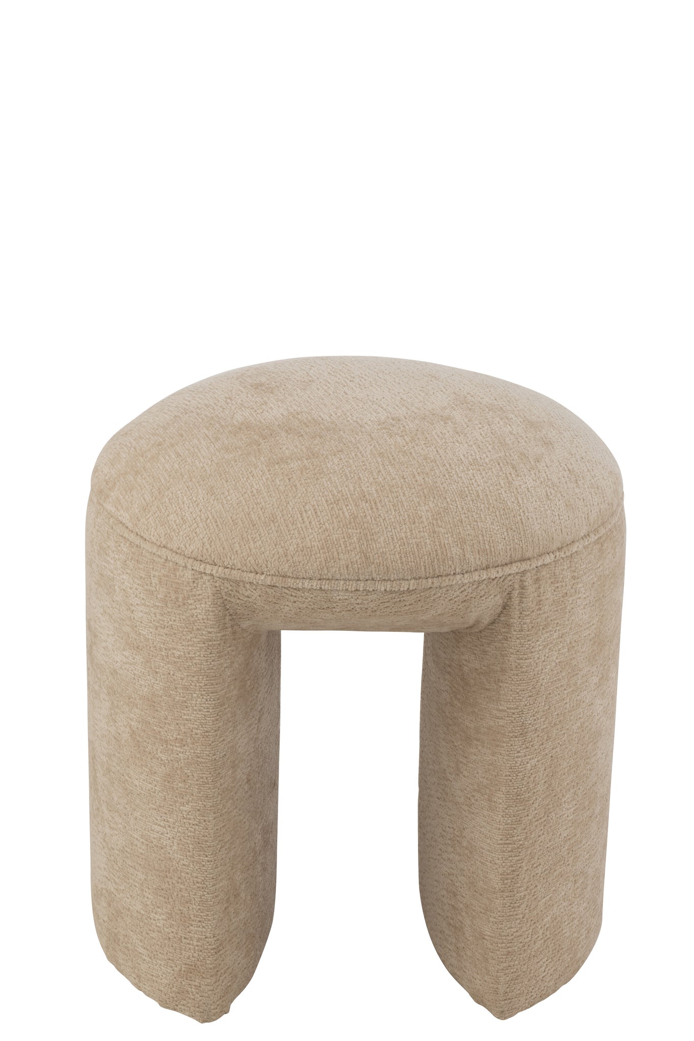 J-LINE RONDE KRUK TEXTIEL BEIGE - Tuincentrum Lopik