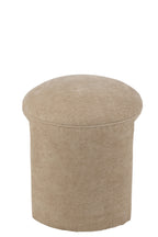 J-LINE RONDE KRUK TEXTIEL BEIGE - Tuincentrum Lopik