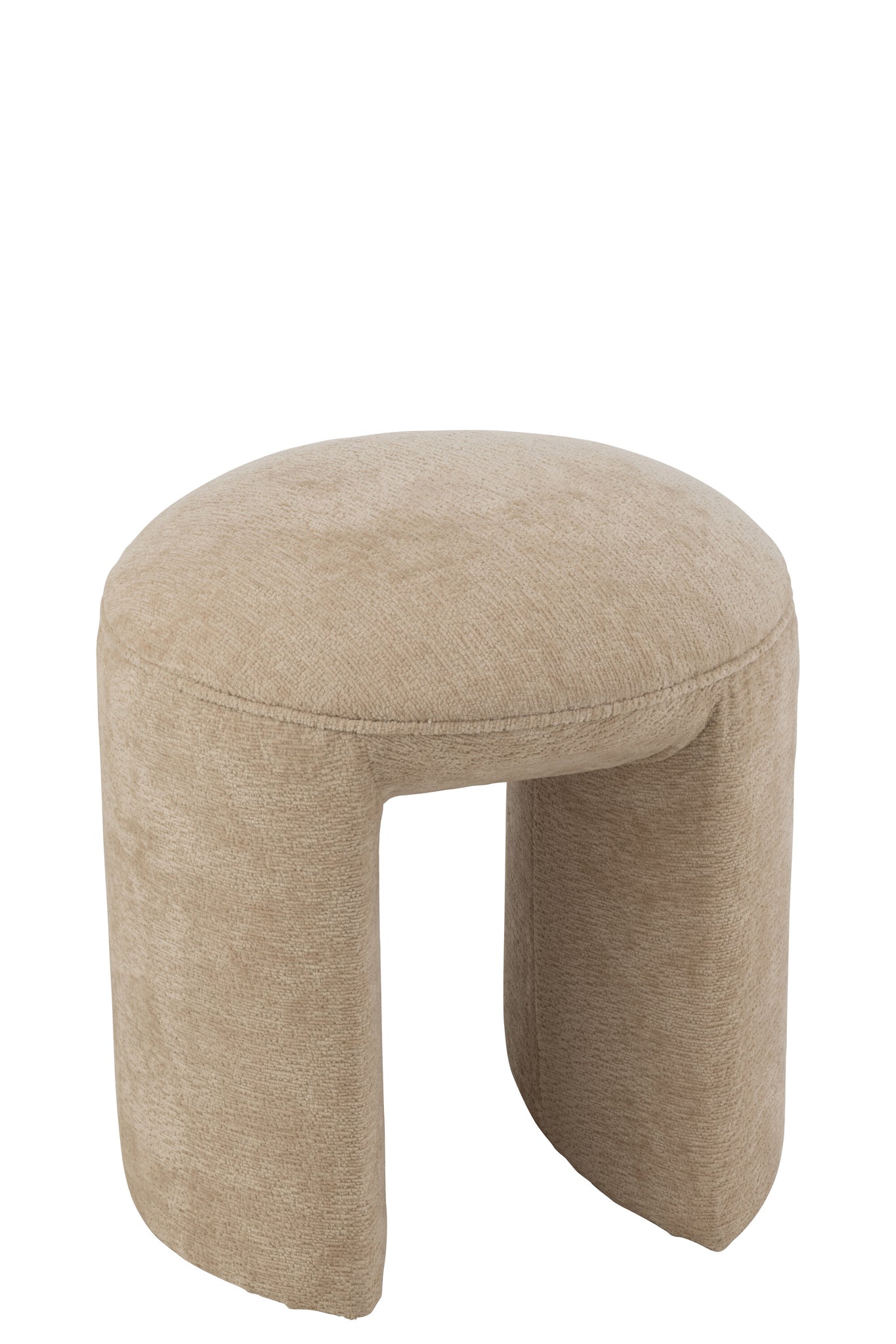 J-LINE RONDE KRUK TEXTIEL BEIGE - Tuincentrum Lopik