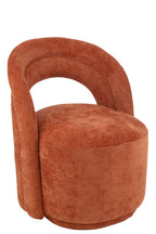 J-LINE ACCENT CHAIR TEXTILE ORANGE RUST