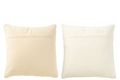 Kussen Vierkant Los/Strak Geweven Katoen Room Assortiment Van 2 - Tuincentrum Lopik