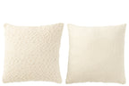 Kussen Vierkant Los/Strak Geweven Katoen Room Assortiment Van 2 - Tuincentrum Lopik