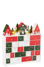 J-LINE LED KERSTTAFEREEL KAST MET HUISJES MULTIPLEX MULTICOLOR 41 CM