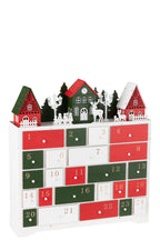 J-LINE LED KERSTTAFEREEL KAST MET HUISJES MULTIPLEX MULTICOLOR 41 CM