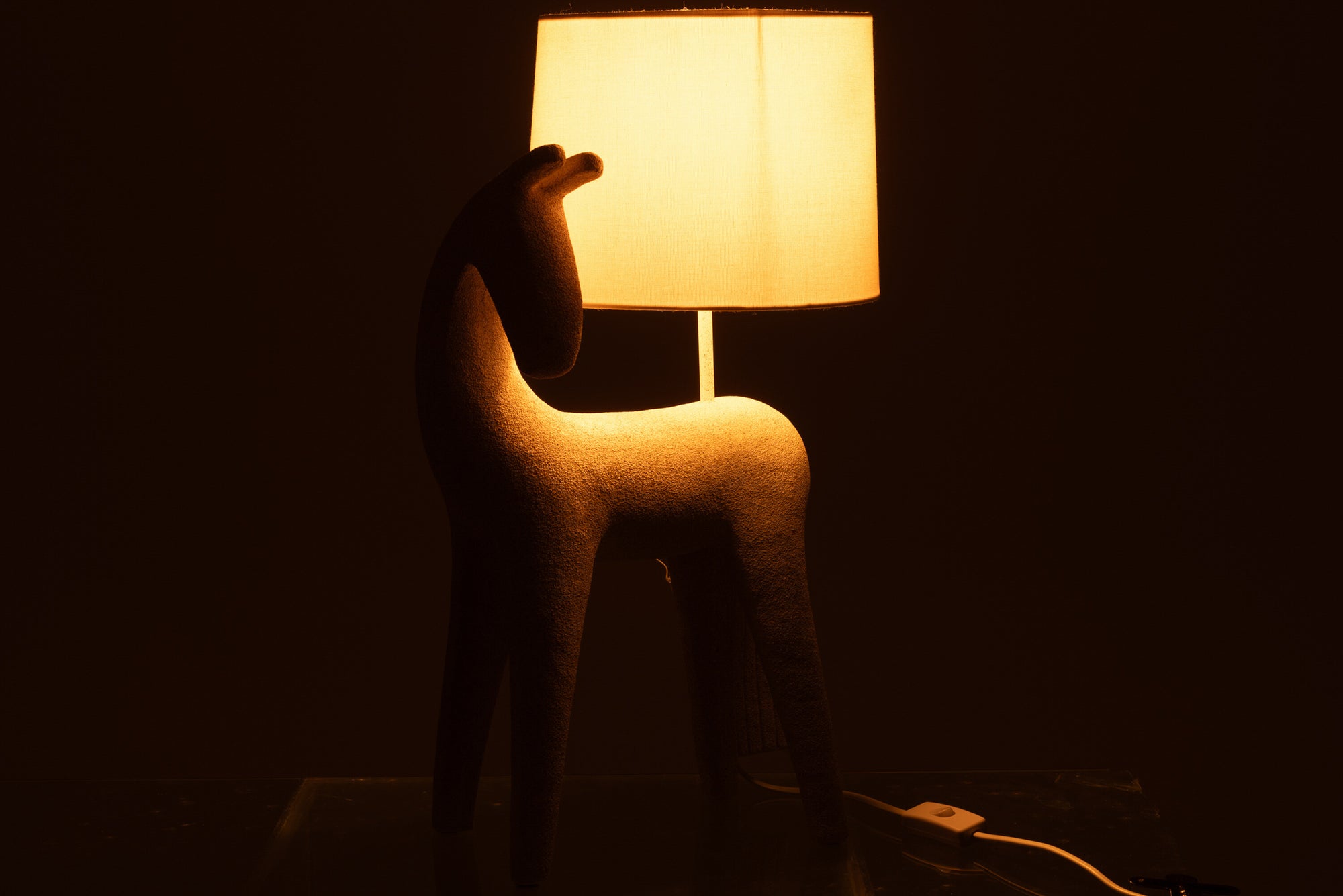 J-LINE TAFELLAMP PAARD HARS BEIGE - Tuincentrum Lopik