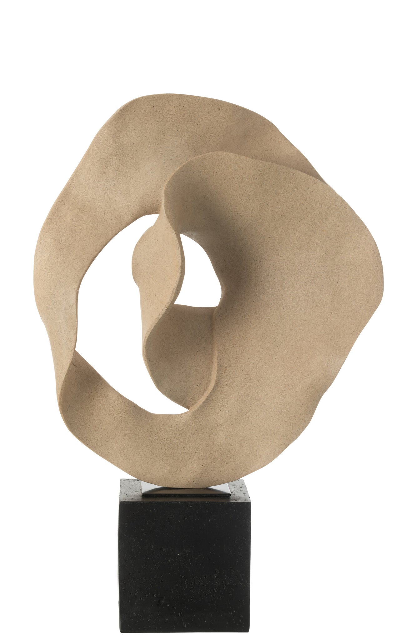 J-LINE DECO ABSTRACT ON BASE RESIN BEIGE/BLACK - Tuincentrum Lopik