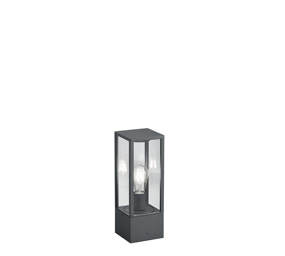 TRIO PADLAMP GARONNE ALUMINIUM/GLAS ANTRACIET 40 CM