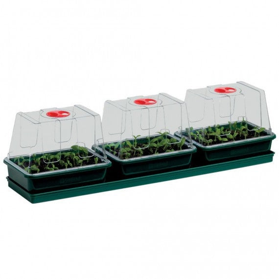 3-VOUDIGE KLEINE HIGH DOME PROPAGATOR VENSTERBANK SET 69X17X19CM