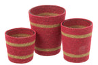 J-LINE GEURKAARS IN MAND – FUCHSIA/RATTAN/GLAS GROOT – 75 UUR - Tuincentrum Lopik