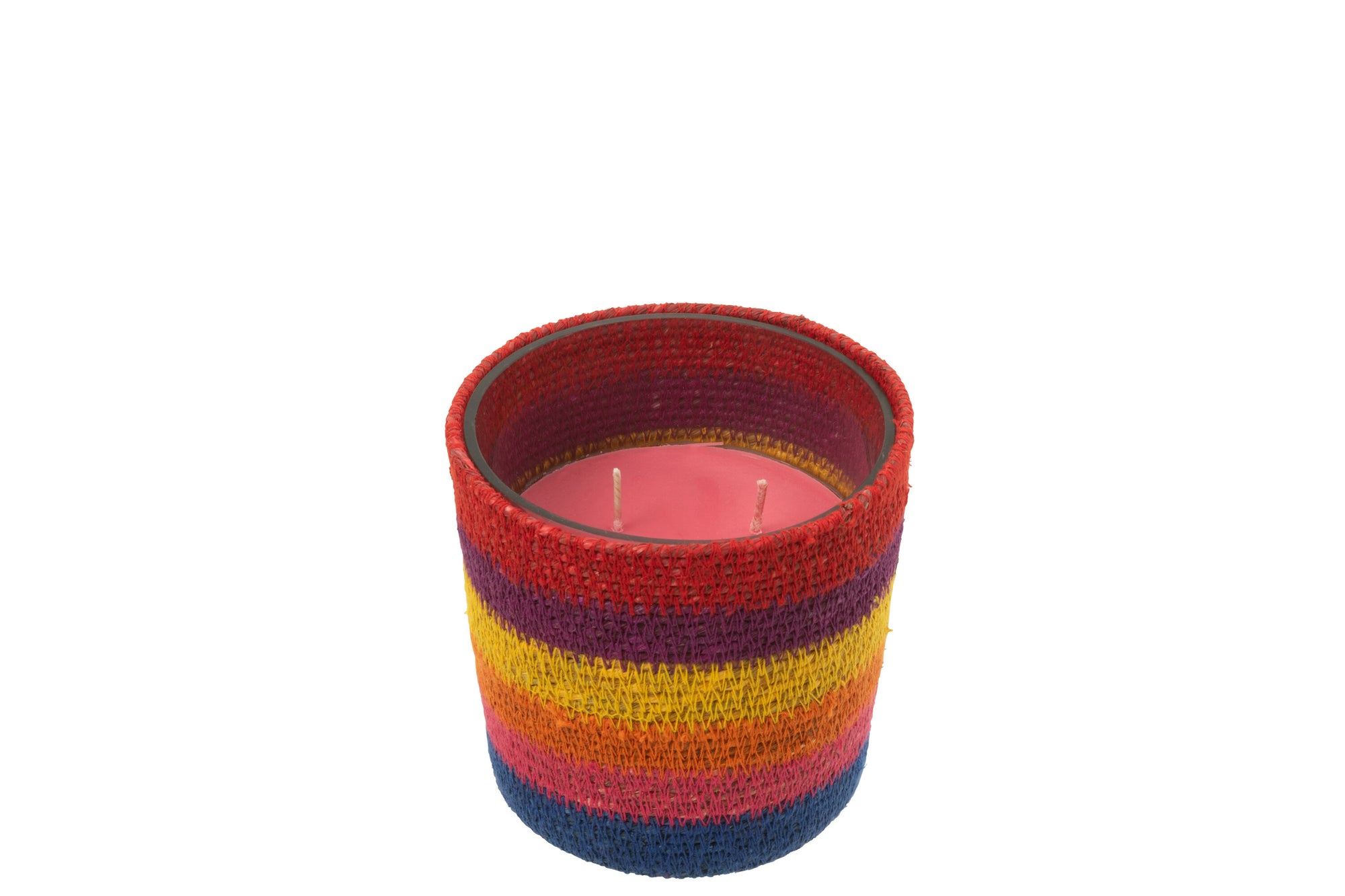 J-Line Geurkaars Basket Wax Rainbow Klein - 45H - Tuincentrum Lopik