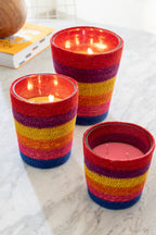J-Line Geurkaars Basket Wax Rainbow Klein - 45H - Tuincentrum Lopik