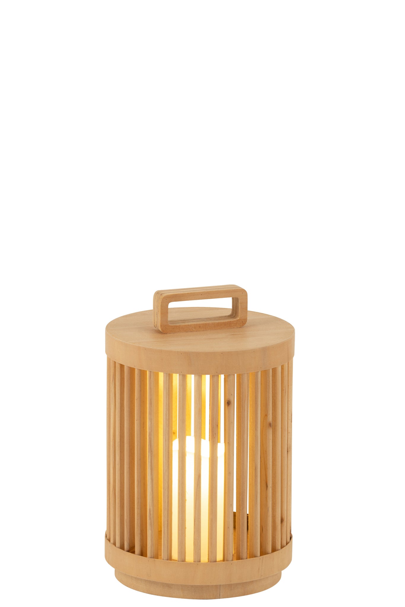Lamp Cilinder Vurenhout/LED Naturel Klein - Tuincentrum Lopik